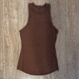 Lululemon Athletica Brown Fitted Tank Top